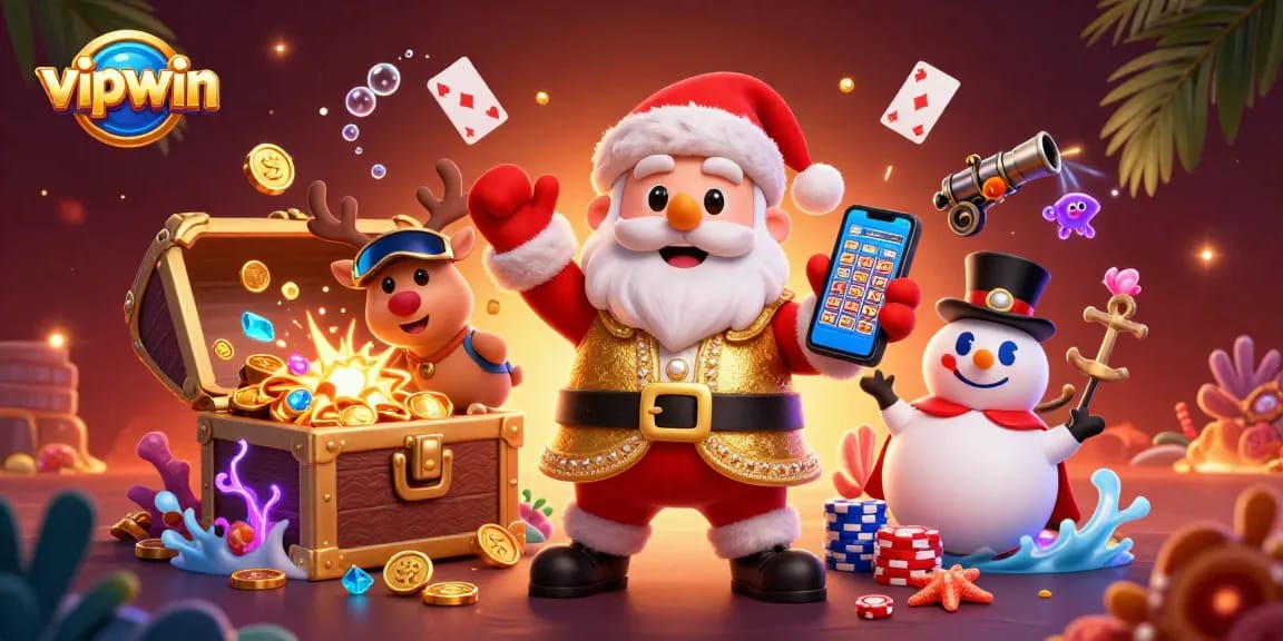 Join Santa Claus and friends at vipwin for an exciting jackpot slots adventure!