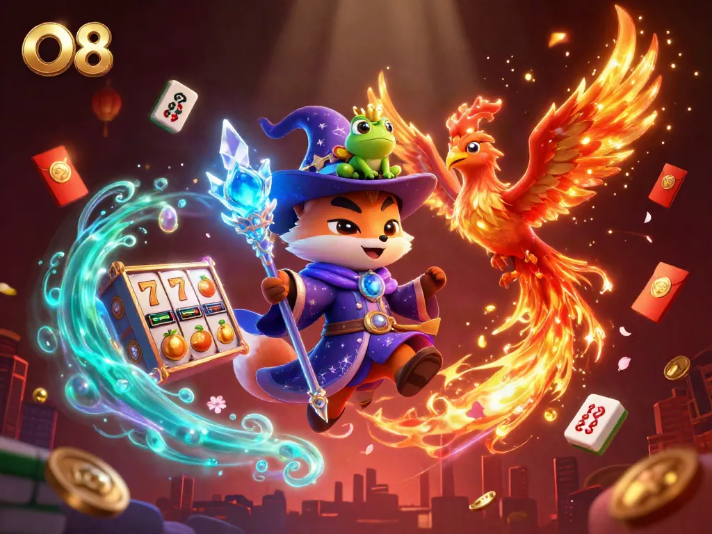 Engage with O8's winning strategy by capturing jackpot moments in a vibrant casino atmosphere.